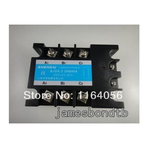 1Pieces SSR-40A 40A 480VAC Three Phase 3 Phase DC AC Solid State Relay Brand New