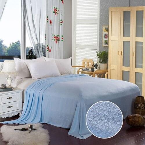 Bamboo Fiber Blanket Summer Cool Throw Blankets for Baby Kids Adult Grey Double Queen King Bedspread Bed Cover Plaid Bedding
