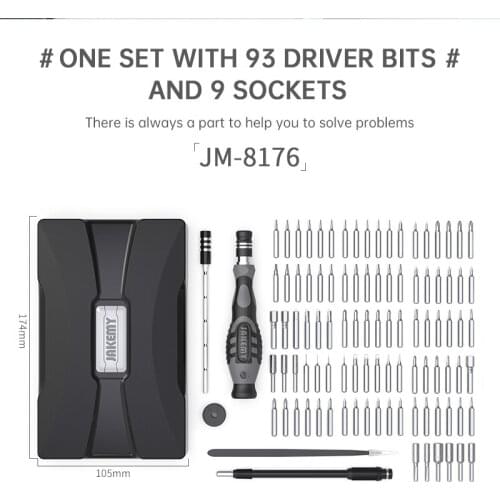 Screwdriver Set CR-V Screwdriver Bit Set Magnetic Bits 106 In 1 Repair Electronic Device Pc Phone Hand Tools Electronic Repair