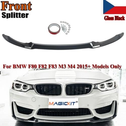 MagicKit Front Splitter Lip Club Sport CS Style For BMW F80 M3 4D & F82 M4 2D 2015-2020
