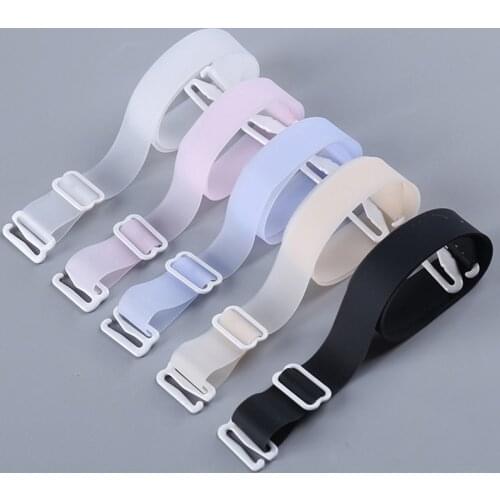 1cm 1.5cm 1.8cm Wide Women Silicone Bra Straps Non Slip Adjustable Bra Strap Shoulder Belt Breast Accessories
