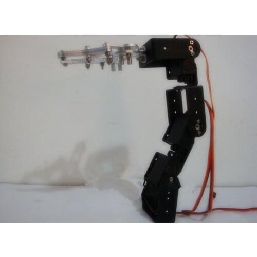 4 Dof Robot Arm Vehicle-mounted Robotic Manipulator for Smart Car Tank Chassis+Mechanical Claw+4PCS High Torque Servo DIY RC Toy