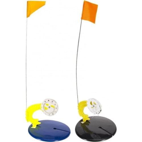 Fishing Flag Winter Ice Mini Fish Pole Wheel Flag Tackle Equipment with/without Line Hook Fishing Tackle