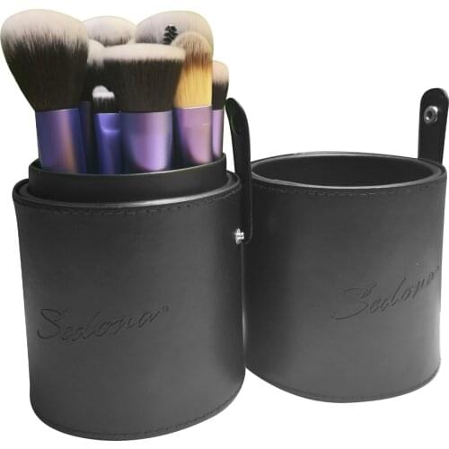 Sedona 22 PCS Llong Metal Make Up Brush Set with Large Cylinder Case Diameter 10mm Height 20 mm