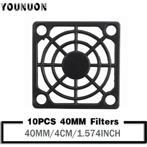 10PCS 40mm Computer PC Mesh Plastic Fan Dust Filter Dustproof Case Computer Mesh Cover Chassis Dust Cover for 40x4mm 4cm