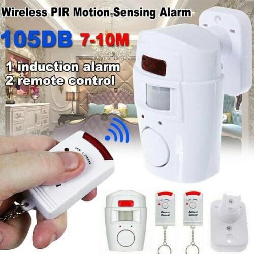 Home Security Alert Infrared Sensor Anti-theft Motion Alarm 2 system Wireless Alarm Remote Alarm control Monitor Detector r J0M6