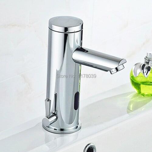 Deck mounted DC/AC hot and cold Intelligent sensor mixer tap,contemporary bathroom Basin smart automatic induction faucet,J16979