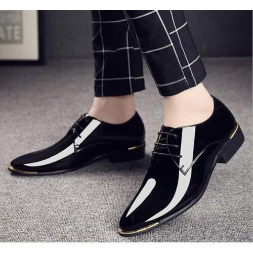 Mens Fashion Leather Shoes Casual Man Casual Shoes Breathable Men Genuine Leather Shoes Increasing Office Footwear Large size