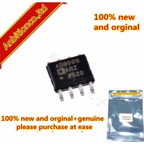 5pcs 100% new and orginal AD8009ARZ AD8009AR AD8009A SOP8 1 GHz, 5,500 Vus Low Distortion Amplifier in stock