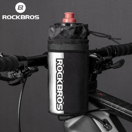ROCKBROS Cycling Bicycle Bag Ultra-light Front Pocket Handlebar Rod Package Pot Reflective Strap Bag Removable Bike Accessories