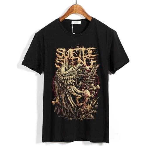 25 Designs Vintage 3D Skull Suicide Silence Rock Tee Brand Shirt Fitness Punk Hardrock Heavy Dark Metal 100%Cotton Skateboard