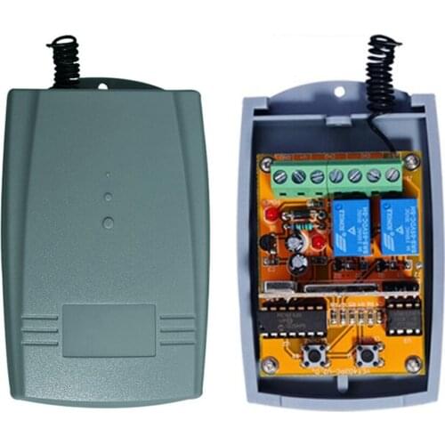 YET402PC-V2.0 Universal 2 Channel 12 - 24V AC/DC Wireless Rolling Code Receiver for Gate Automation Door