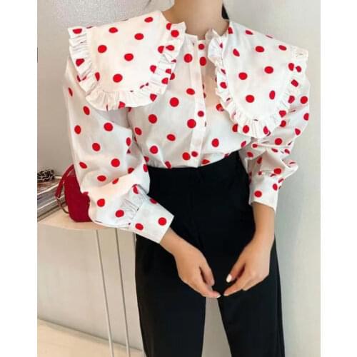 Блузки в горошек ZAHRHEONS China At AliExpress