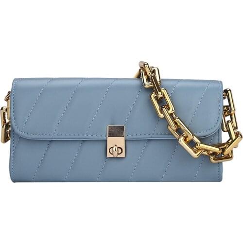 Women Crossbody Bag Weave Flap Bags For Women 2021 Quality Leather Thick Chain Shoulder Messenger Bags Female Handbag And Purse