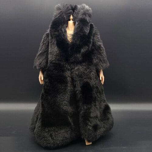 1/6 Scale Soldier Clothes Accessories Long Mink Coat Model for 12" Female