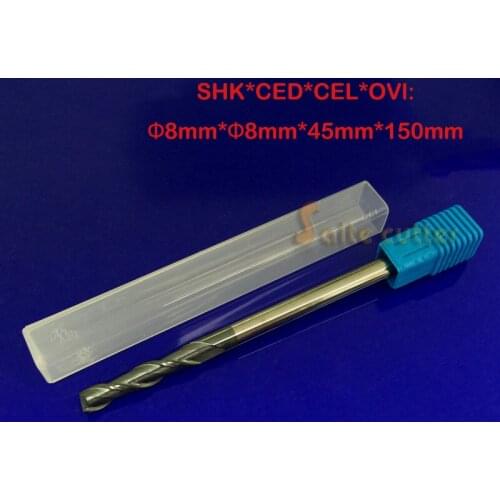 1PC 2 Two Double flutes HRC55 extra long shank length 150mm tungsten carbide end mill bit CNC milling cutter 8*8*25mm Lengthen