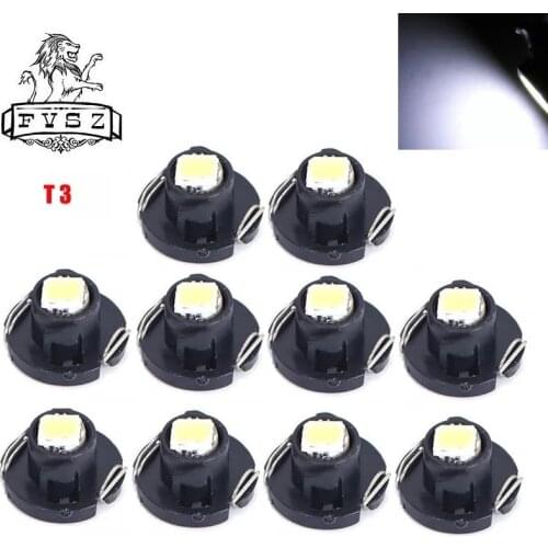 10Pcs DC 12V T3 LED 3030 W3W Car Instrument Bulbs Brand New 1 SMD Dashboard Lights Gauge Indicator Lamp