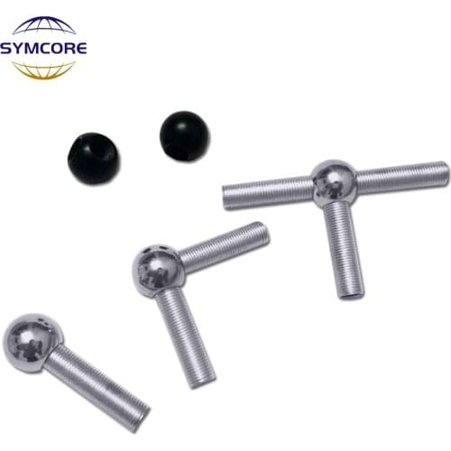 2pcs Internal tooth M10 ball adapter single-pass two-pass three-pass chrome round decorative bald nut dental tube plug