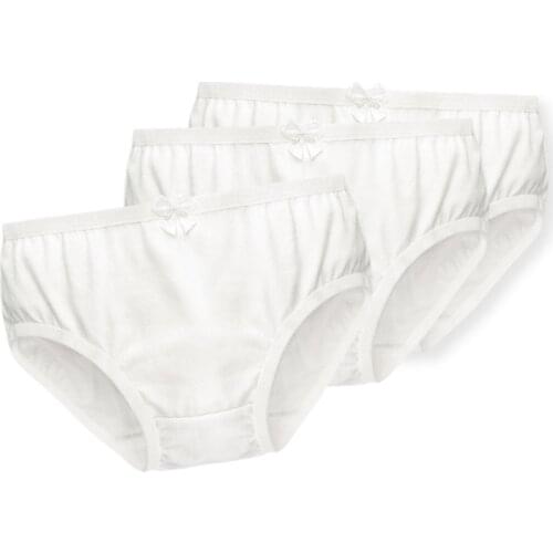 3Pcs/Lot Kids Girls Underpants White Cotton Panties Girl White Shorts for Teenage Soft Underwear Boys Girl Underwear Clothes