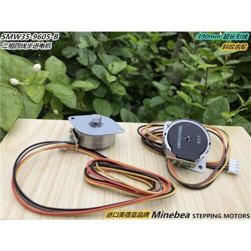 4PCS Japanese Original MINEBEA NMB SMW35 35MM Two-Phase Four-Wire Circular Stepper Motor