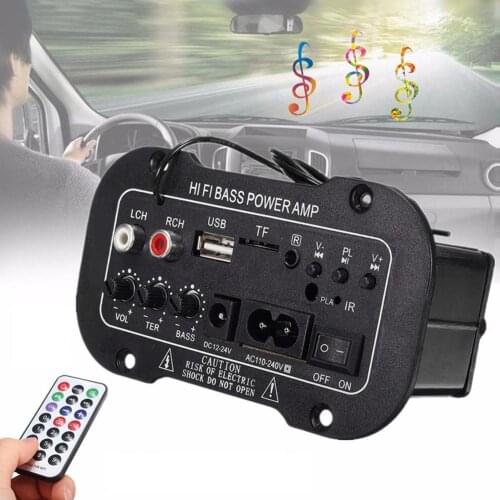 5inch Mini Car Bluetooth-compatible 2.1+EDR HiFi Bass Audio Power Amplifier FM Radio Player Bluetooth-Car Kit Adapter