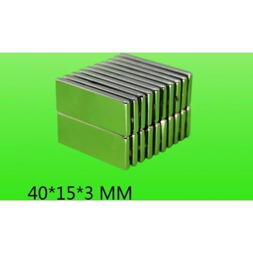 5pcs/lot magnet 40x15x3 N38 Strong mm Square NdFeB Rare Earth Magnet 40*15*3 Neodymium Magnets