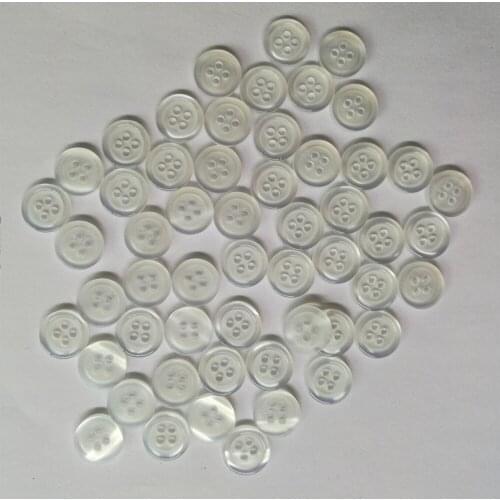 50pcs 4 Holes Pearl White Shirt Buttons Scrapbooking Sewing Buttons Clothing Decorative Button Sewing Accessories 10mm/11.5mm