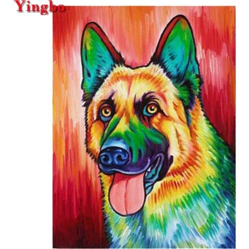 DIY,Diamond Painting,German Shepherd,Decoration,Full,Drill,Square,Mosaic ,Beaded Embroidery,animal,pet,3d Picture,Complete Kit
