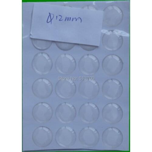 Free shipping: 2000 pcs/lot 12*12mm circle round clear transparent epoxy Stickers resin 3D doming for DIY Jewelry Carfts
