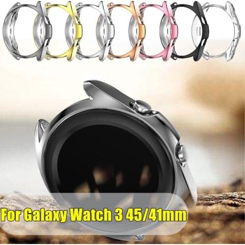 For Samsung Galaxy Watch 3 Case 41mm 45mm Soft Silicone Frame Cover Shockproof Protective Bumper Fashion Smart Accessories
