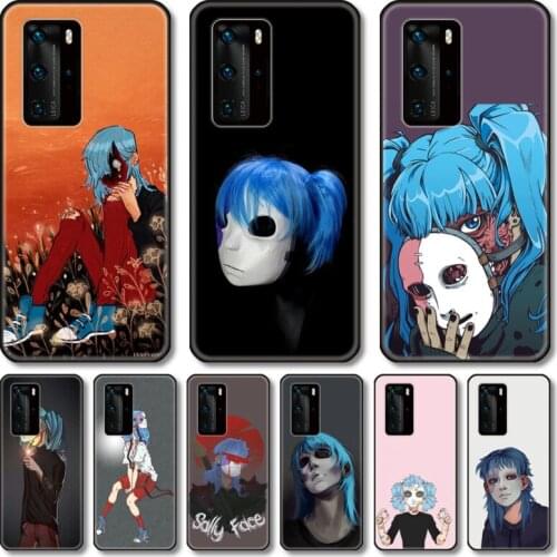 Blue hair boy Phone Case For Huawei Honor 20 10 9 8 N Pro Lite A C RU black cell shell