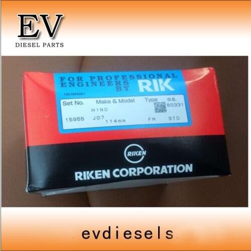 For Hino 5-cylinder engine truck J07C J07CT piston ring set made in Japan