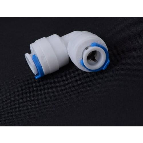 Aquarium RO Water Filter Reverse Osmosis System L Shape 1/4" - 1/4" OD Tube POM Pipe Fitting Hose Elbow Quick Connector