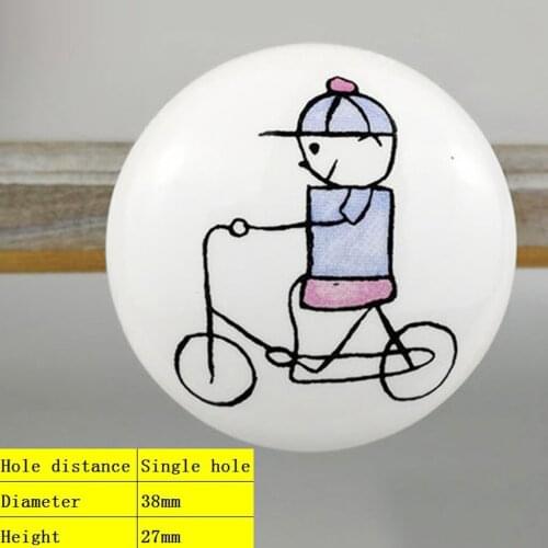 Ceramic Drawer Door Pull Handle Knob for Wardrobe Kitchen Cupboard Decor
