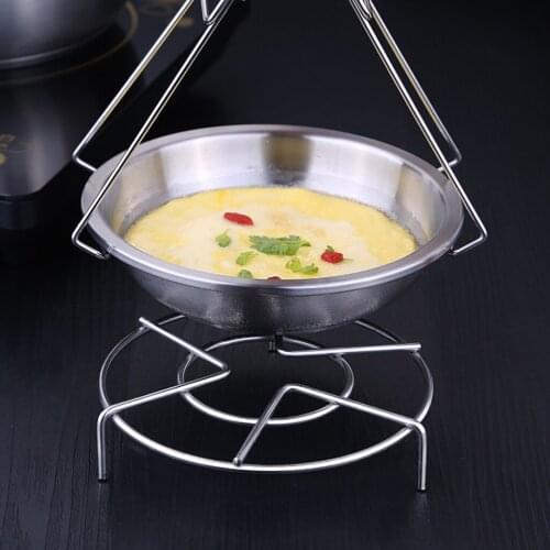 Round 6'' Stainless Steel Steam Rack Trivet Steamer Inserts for Kitchen Round Stainless Steel Steamer Rack Trivet 15CM Diameter