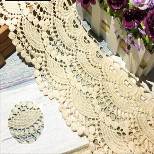 11cm Width Diy Sew Apparel Accessories White Beige Cotton Lace Ribbon Handmade Cotton Lace Trims Wedding Scrapbook Decoration