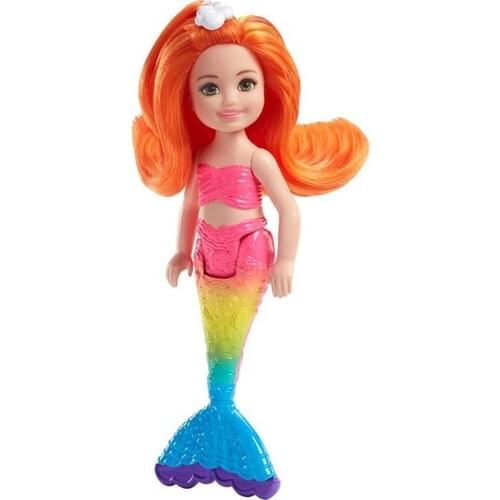 Barbie Dreamtopia Chelsea Mermaid Dolls- Barbie Magically Amplify the Transforming Ballerinas-Little Barbie Chealse with Orange Short Hair