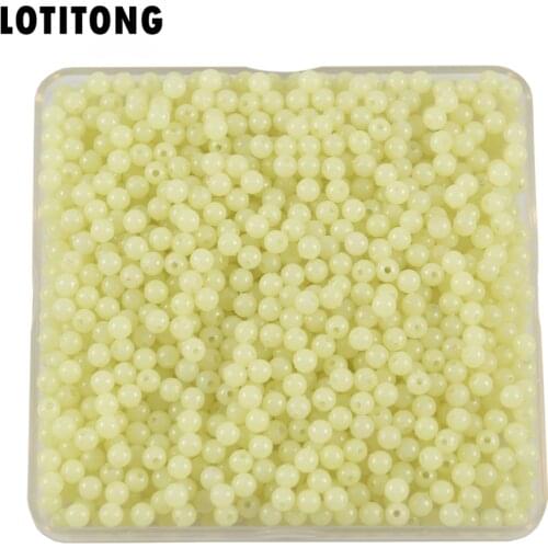 LOTITONG 100pcs/lot Luminous Beads Fishing Space Beans round Float Balls Stopper light Balls sea Fishing Tackle lure Accessories