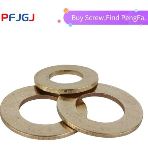 Peng Fa M2 M2.5 M3 M4 M5 M6 M8 M10 M12 M14 M16 Copper Washer Brass Flat Washer GB97 Similar to DIN125