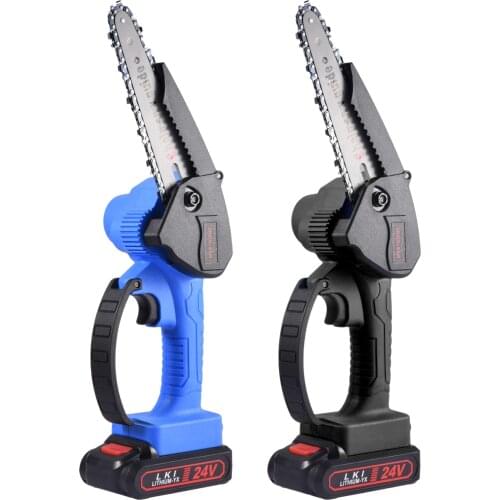 Mini 6 Inch Electric Pruning Saw Cordless Small Chainsaw With Protective Cover Guide Plate For Tree Branches Woodworking Logging