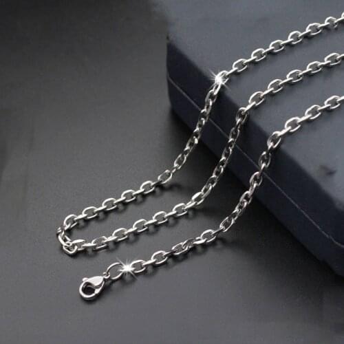 Fashion titanium steel necklace O-shaped batch angle chain stainless steel necklace men and women necklace chain hot sale