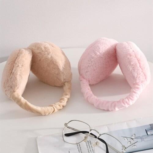 New fur solid color ladies earmuffs autumn and winter warm and comfortable unisex skiing Fur headphones antibruit cute ear muffs