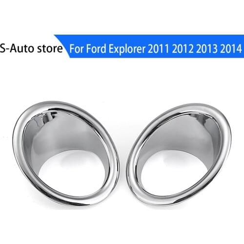 For Ford Explorer 2011-2014 ABS Chrome Front Fog Light Covers Trims Exterior accessories