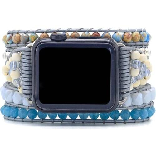 Handmade Beaded Watch Strap Emperor Stone 5 Wrap Bracelet Apple Watch Jewelry Band Wholesale & Dropshipping