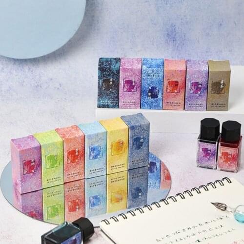 Glass Bottled Smooth Writing Fountain Pen Non-carbon Ink for Refilling Inks Stationery School Office Supply