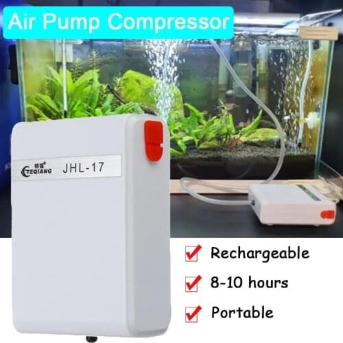 USB Super Mute Rechargeable Lithium Battery Oxygen Air Compressor Charging Air Pump Power Aquarium Portable Fish Tank Aquarium