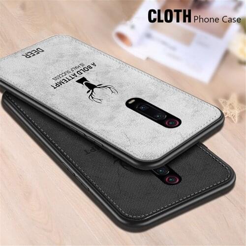 Fashion Deer Cloth Case For Xiaomi Mi 9T Pro Mi9 SE Redmi Note7 Pro K20 Pro Shockproof Soft TPU Silicone Cover For Redmi 7A Case