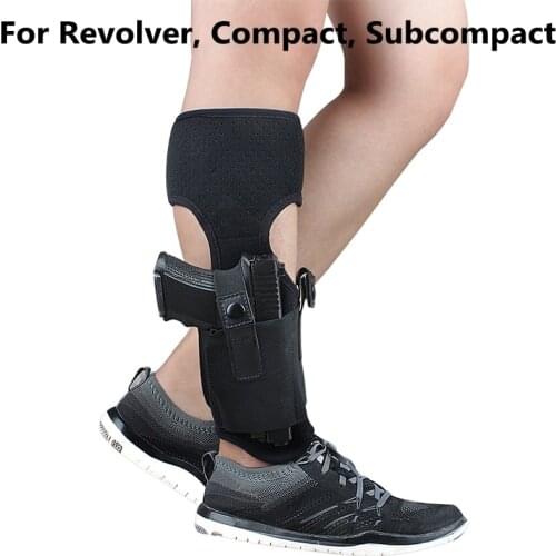 Universal Tactical Ankle Gun Holster for Concealed Carry Pistol Pouch for Revolver, Compact, Subcompact