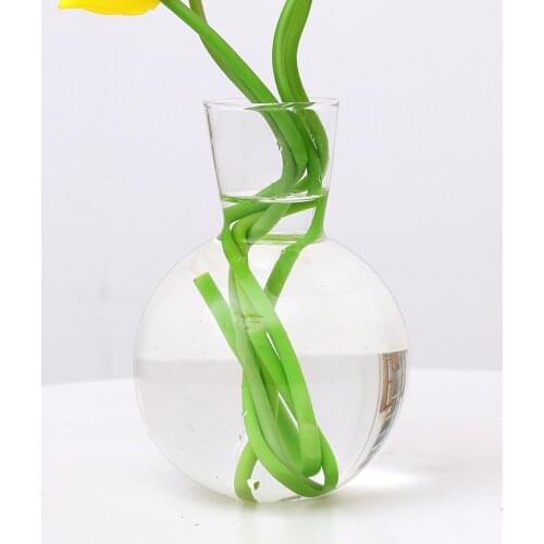 Glass Bud Vase Decorative Rustic Round Flower Vase Home Deco Balloon