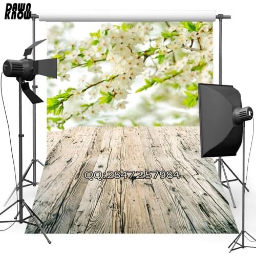 DAWNKNOW Flower Vinyl Photography Background For Newborn Floor New Fabric Polyester Backdrop For Wedding Photo Studio F2329
